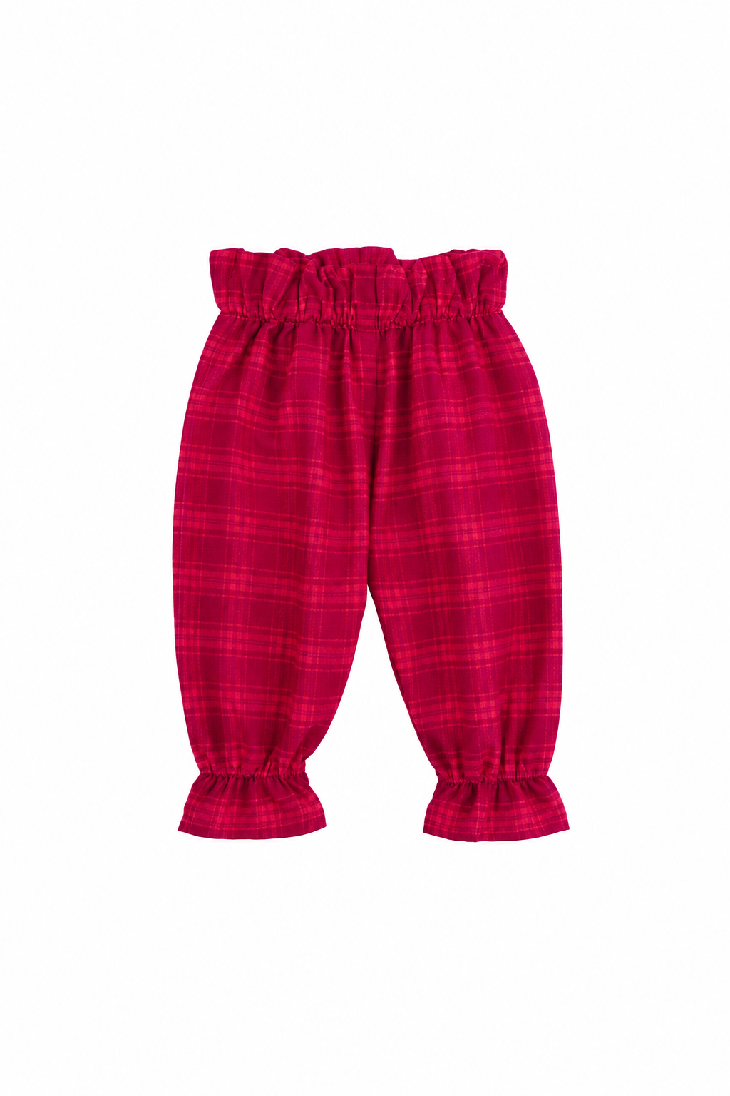 saunders plaid baby bombachitos fucsia
